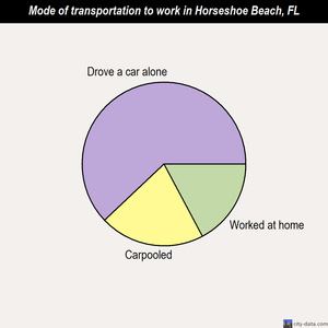 Horseshoe Beach mode of transportation to work chart
