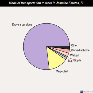 Jasmine Estates mode of transportation to work chart