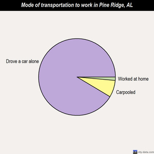 Pine Ridge mode of transportation to work chart