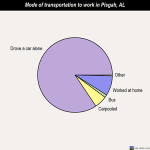 Pisgah mode of transportation to work chart