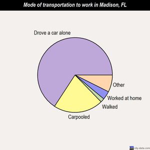 Madison mode of transportation to work chart