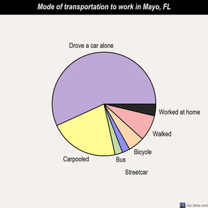 Mayo mode of transportation to work chart