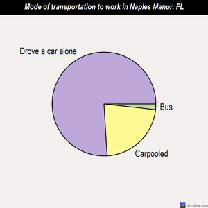 Naples Manor mode of transportation to work chart