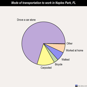 Naples Park mode of transportation to work chart