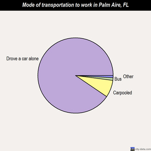 Palm Aire mode of transportation to work chart
