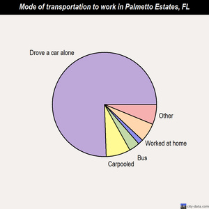 Palmetto Estates mode of transportation to work chart