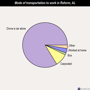 Reform mode of transportation to work chart