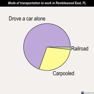 Ramblewood East mode of transportation to work chart