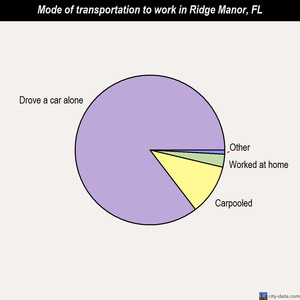 Ridge Manor mode of transportation to work chart