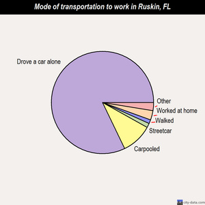 Ruskin mode of transportation to work chart