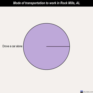 Rock Mills mode of transportation to work chart
