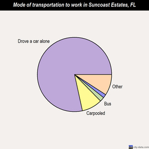 Suncoast Estates mode of transportation to work chart