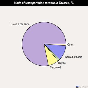 Tavares mode of transportation to work chart