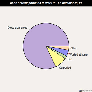The Hammocks mode of transportation to work chart