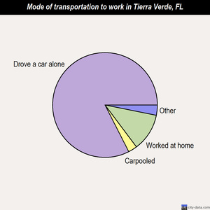 Tierra Verde mode of transportation to work chart