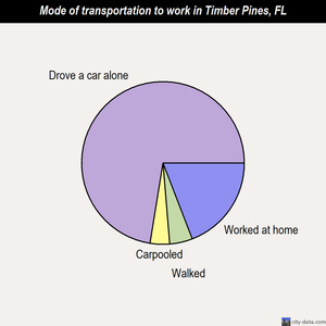 Timber Pines mode of transportation to work chart