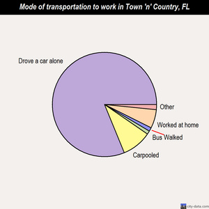 Town 'n' Country mode of transportation to work chart