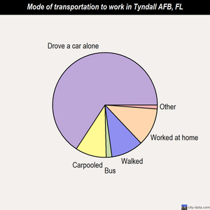 Tyndall AFB mode of transportation to work chart