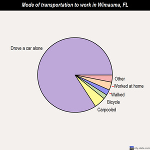Wimauma mode of transportation to work chart