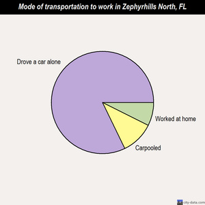 Zephyrhills North mode of transportation to work chart