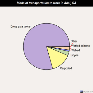 Adel mode of transportation to work chart
