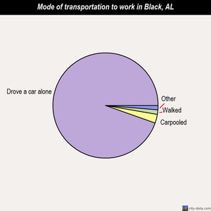 Black mode of transportation to work chart