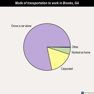 Brooks mode of transportation to work chart