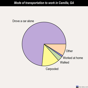 Camilla mode of transportation to work chart