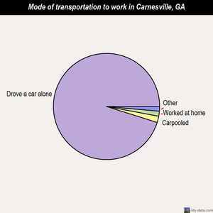 Carnesville mode of transportation to work chart