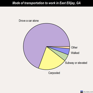 East Ellijay mode of transportation to work chart