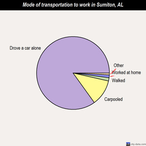 Sumiton mode of transportation to work chart