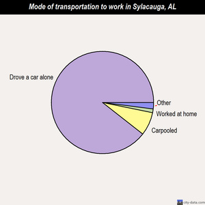 Sylacauga mode of transportation to work chart