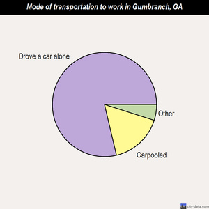 Gumbranch mode of transportation to work chart
