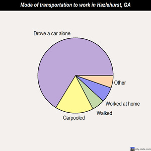 Hazlehurst mode of transportation to work chart