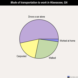 Hiawassee mode of transportation to work chart