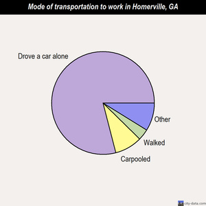 Homerville mode of transportation to work chart