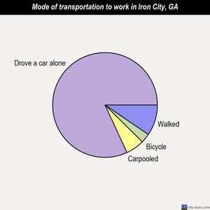 Iron City mode of transportation to work chart