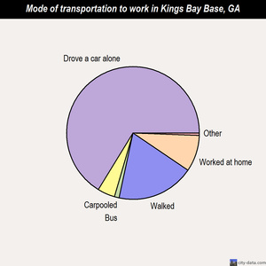 Kings Bay Base mode of transportation to work chart