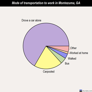 Montezuma mode of transportation to work chart