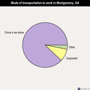 Montgomery mode of transportation to work chart
