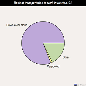 Newton mode of transportation to work chart