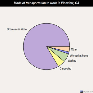Pineview mode of transportation to work chart