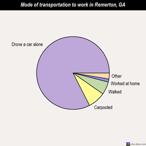 Remerton mode of transportation to work chart