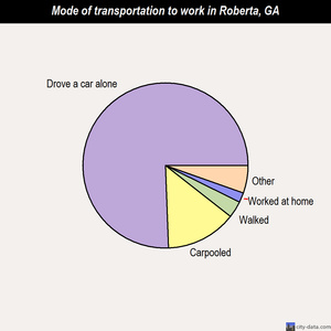 Roberta mode of transportation to work chart