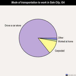 Sale City mode of transportation to work chart