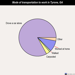 Tyrone mode of transportation to work chart