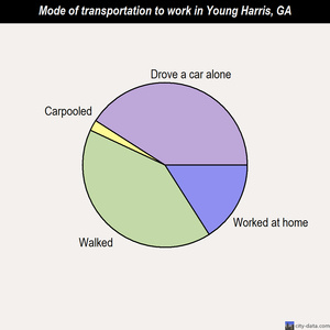 Young Harris mode of transportation to work chart