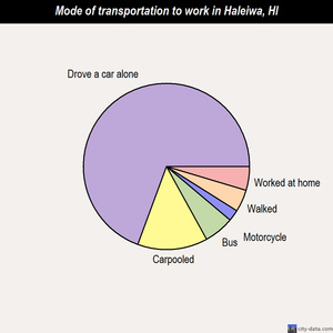 Haleiwa mode of transportation to work chart