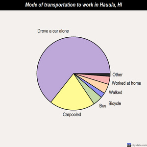 Hauula mode of transportation to work chart