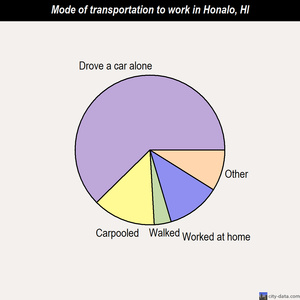 Honalo mode of transportation to work chart